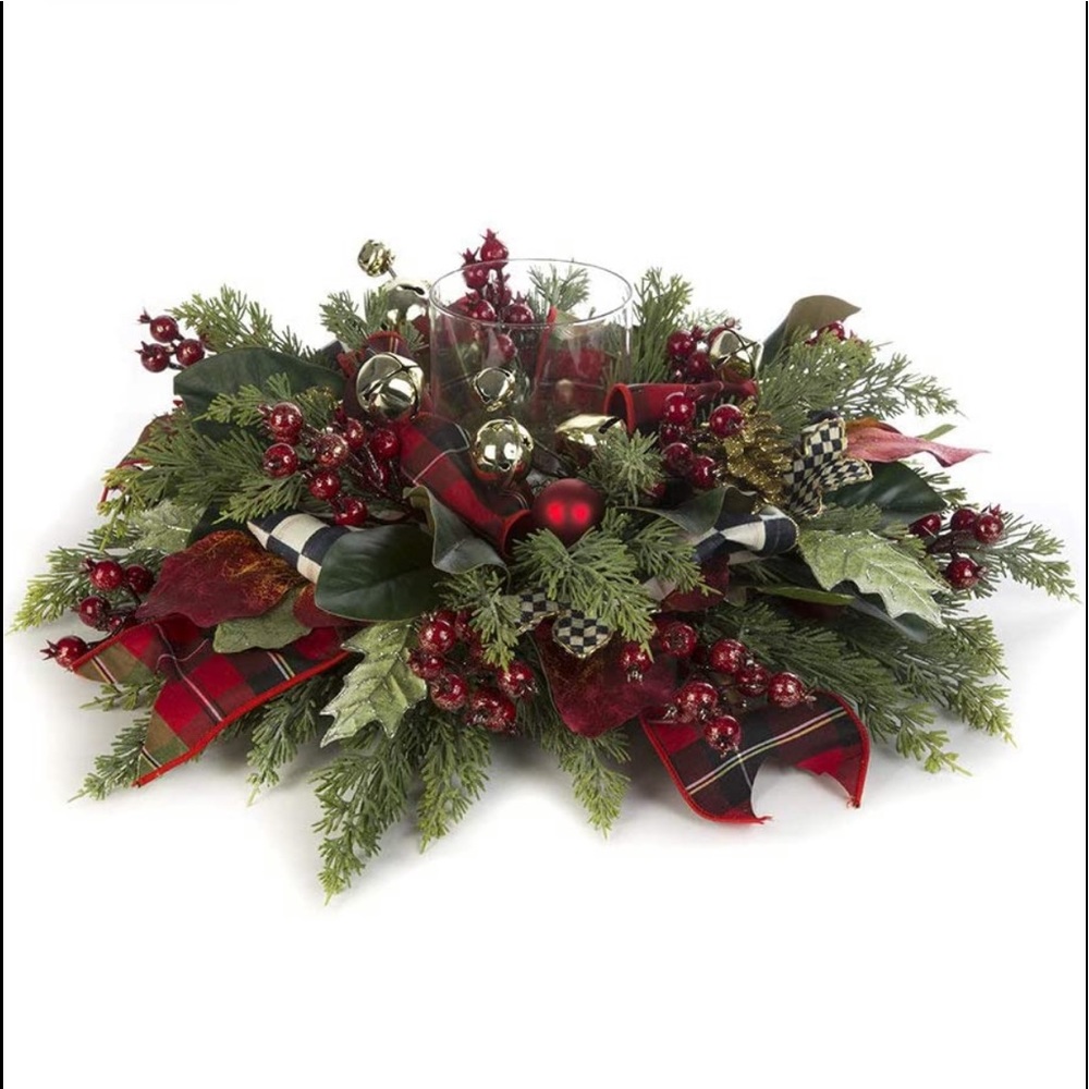 MacKenzie Childs Deck the Halls Candle Centerpiece